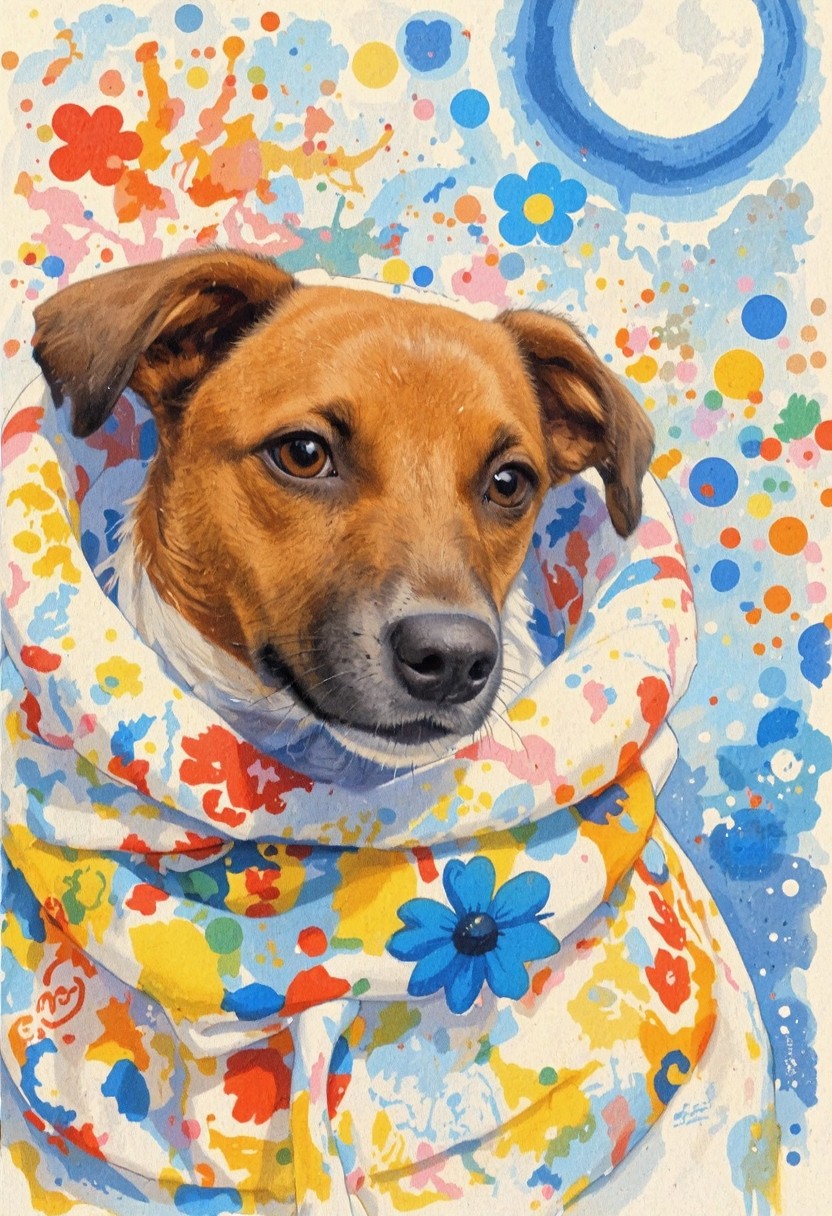 ペットのAIアート作品例 4